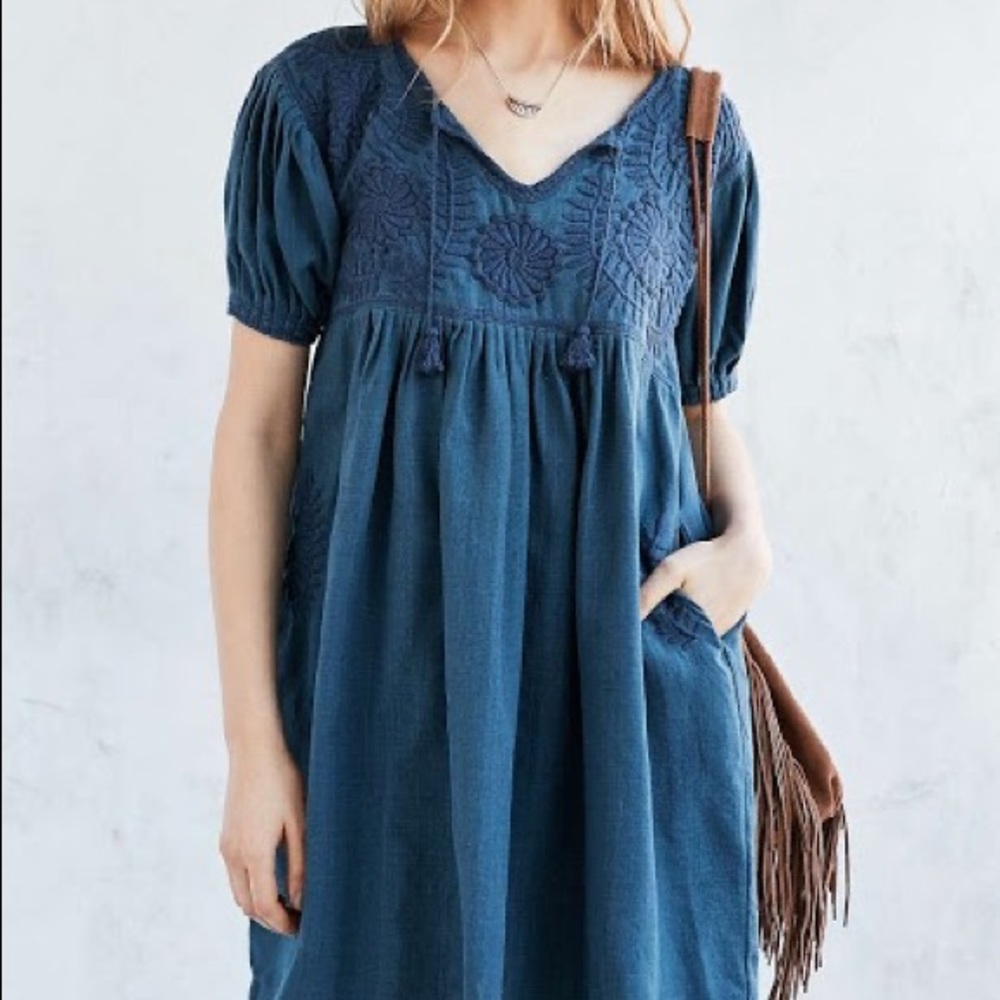 Carolina K embroidered mini dress S